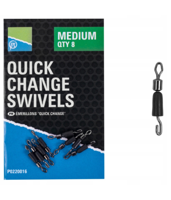 Szybkozłączka Krętlik Quick Change Swivels8szt - M Preston