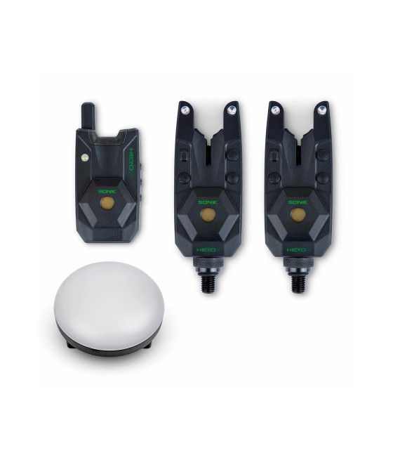 Zestaw Sygnalizatorów Brań Z Centralką Sonik Herox Bite Alarm Set 2+1 + Bivvy Light