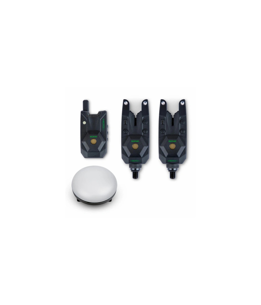 Zestaw Sygnalizatorów Brań Z Centralką Sonik Herox Bite Alarm Set 2+1 + Bivvy Light
