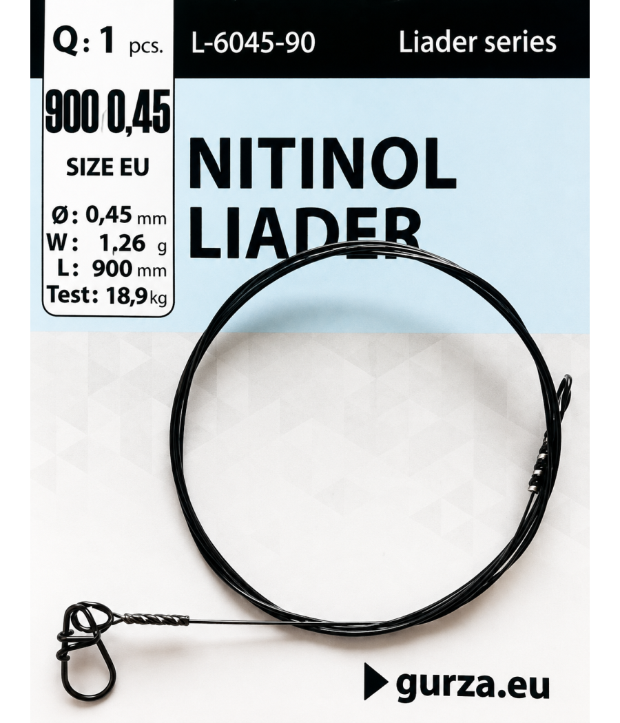 Prypon Spinningowy Nitinol Leader 0,20mm 150mm 3,7kg Gurza