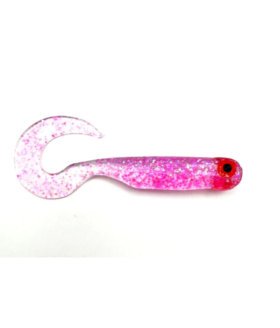 Guma GF1 Twister 4,9cm Glitter Pink 10szt GreatFish