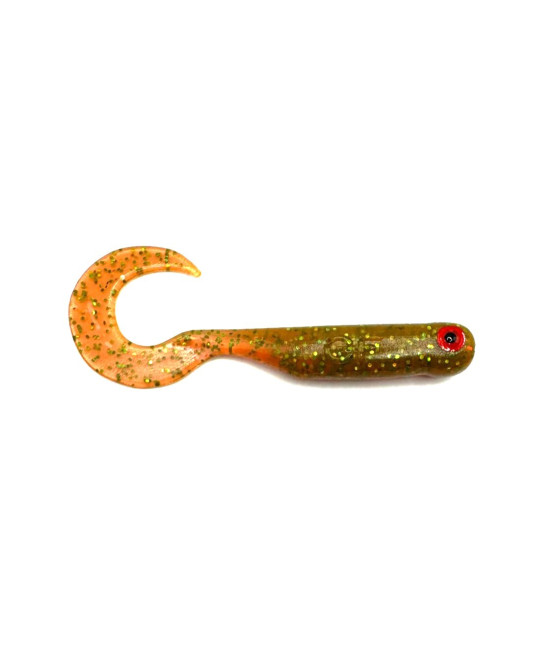 Guma GF1 Twister 4,9cm Motor Oil Green 10szt GreatFish