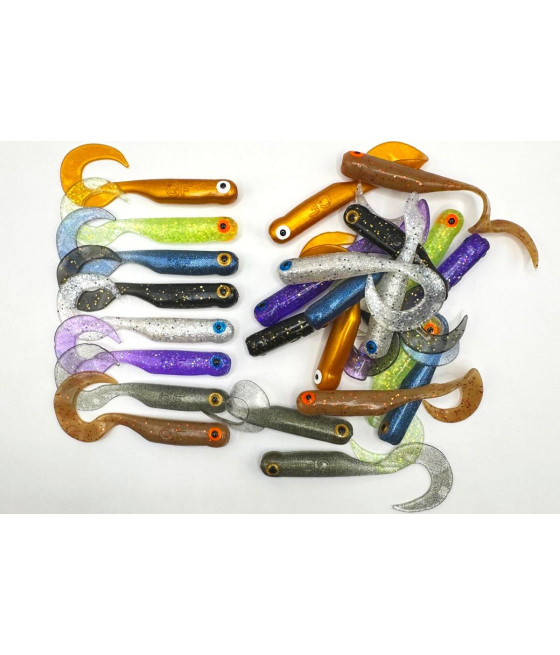 Guma GF1 Twister 4,9cm Multicolor I 24szt GreatFish