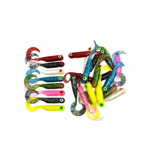 Guma GF1 Twister 4,9cm Multicolor II 24szt GreatFish