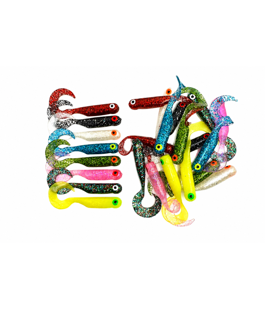 Guma GF1 Twister 4,9cm Multicolor II 24szt GreatFish
