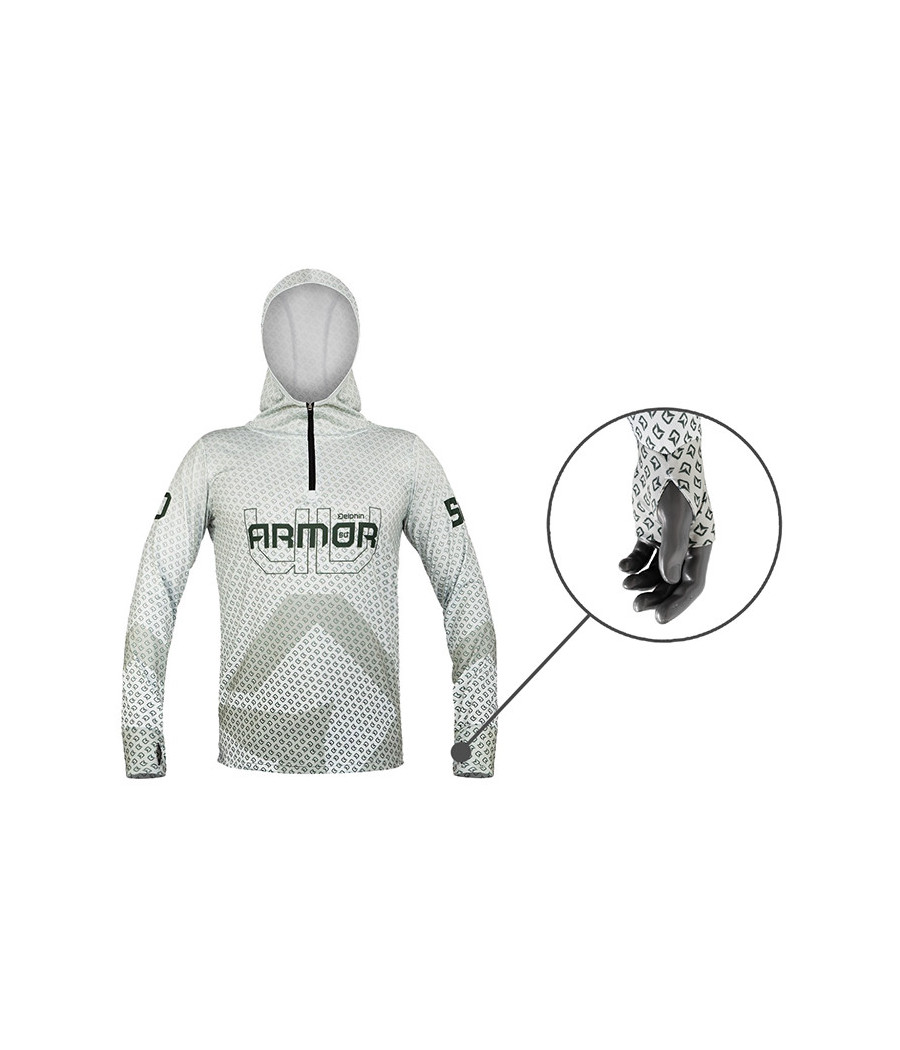 Bluza z Kaprurem UV Armor 50+ Olive Delphin