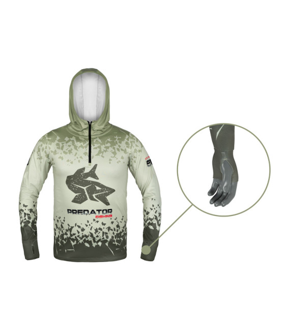 Bluza z Kapturem UV Armor 50+ Predator Delphin