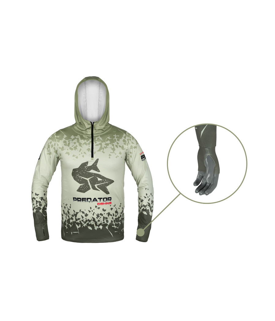 Bluza z Kapturem UV Armor 50+ Predator Delphin