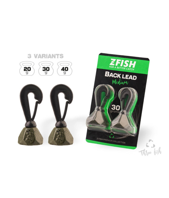 Ciężarek do Zatapiania Żyłki ZFish Back Lead Light 2szt 40g