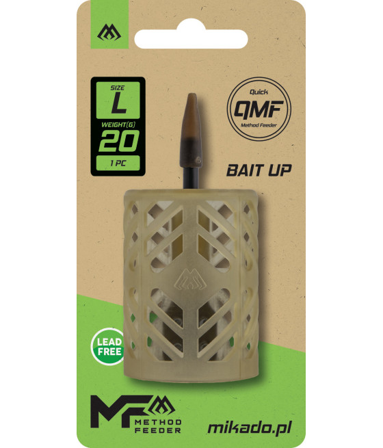 Koszyczek Zanętowy Szklanka BAIT UP FEEDER QMF roz L 20g 1szt Mikado
