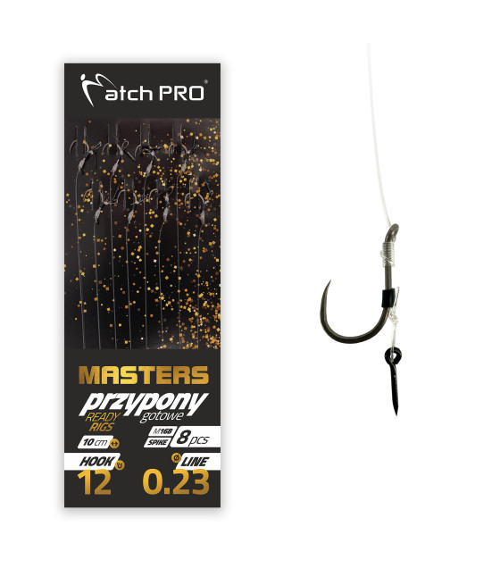 Przypony METHOD FEEDER MASTERS SPIKE 8szt Barbless 12/0,23mm MatchPro