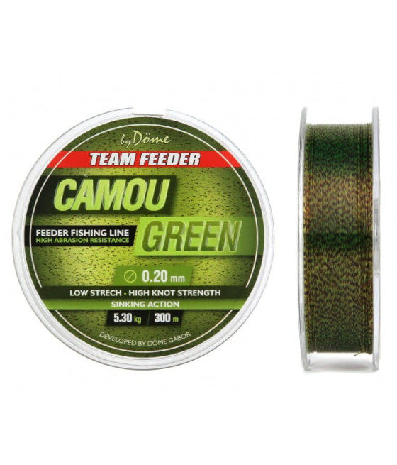 ŻYŁKA BY DÖME TEAM FEEDER CAMOU GREEN LINE 0,25 MM