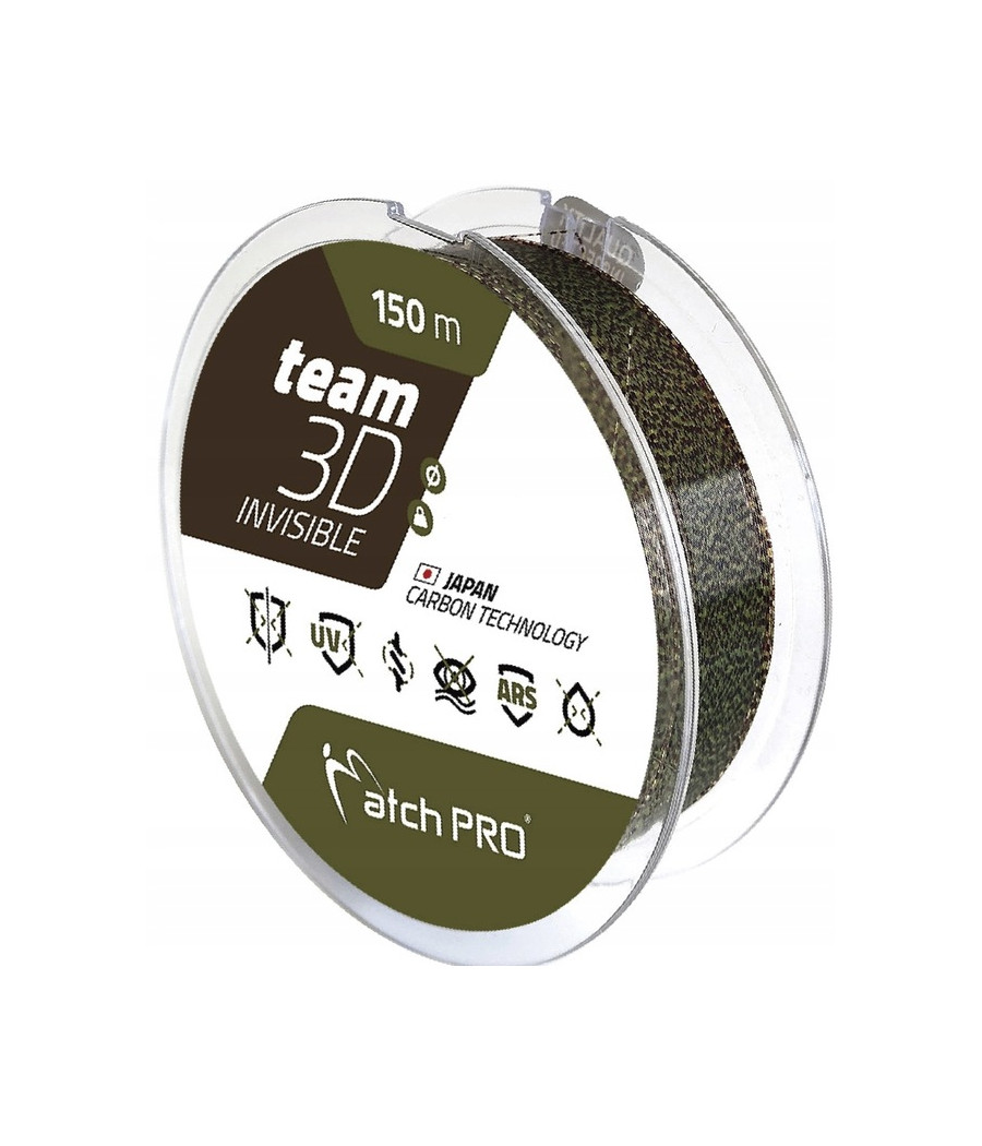 Żyłka Team Matchpro 3D INVISIBLE 150m 0,20mm 6,70kg Żyłka Team Matchpro 3D INVISIBLE 150m 0,20mm 6,70kg