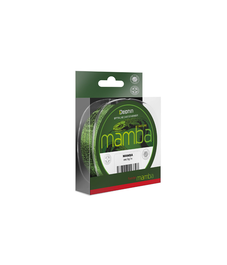 Żyłka Delphin MAMBA Feeder kamuflaż 0,28mm 6,1kg 300m Żyłka Delphin MAMBA Feeder kamuflaż 0,28mm 6,1kg 300m