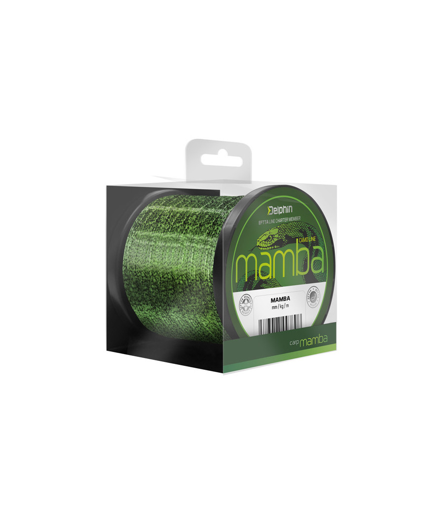 Żyłka Delphin MAMBA Feeder kamuflaż 0,28mm 6,1kg 600m Żyłka Delphin MAMBA Feeder kamuflaż 0,28mm 6,1kg 600m