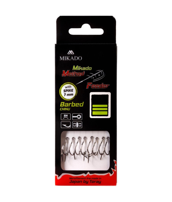 Przypony Mikado Zadziorowe Igła Chinu 10cm roz 6 żyłka 0,28mm