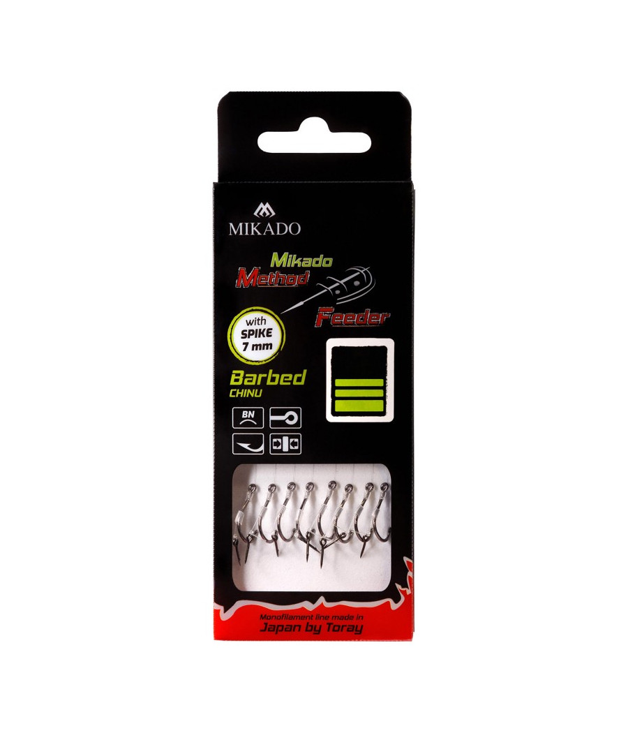 Przypony Mikado Zadziorowe Igła Chinu 10cm roz 6 żyłka 0,28mm Przypony Mikado Zadziorowe Igła Chinu 10cm roz 6 żyłka 0,28mm