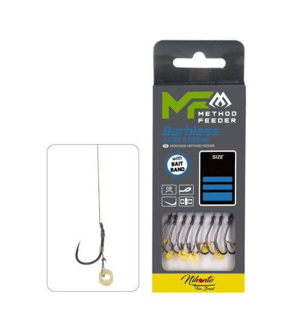Przypony Mikado Bezzadziorowe Gumka X-TRA STRONG 10cm roz 8 plecionka 0,12mm