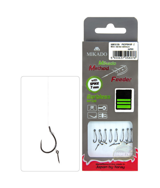 Przypony Mikado Bezzadzior Igła MF13B 10cm roz 8 żyłka 0,23mm