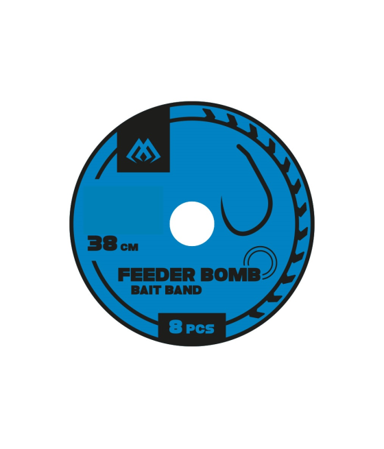 Przypony Bezzadziorowe Mikado Feeder Bomb Bait Band roz 8 38cm 0,23mm