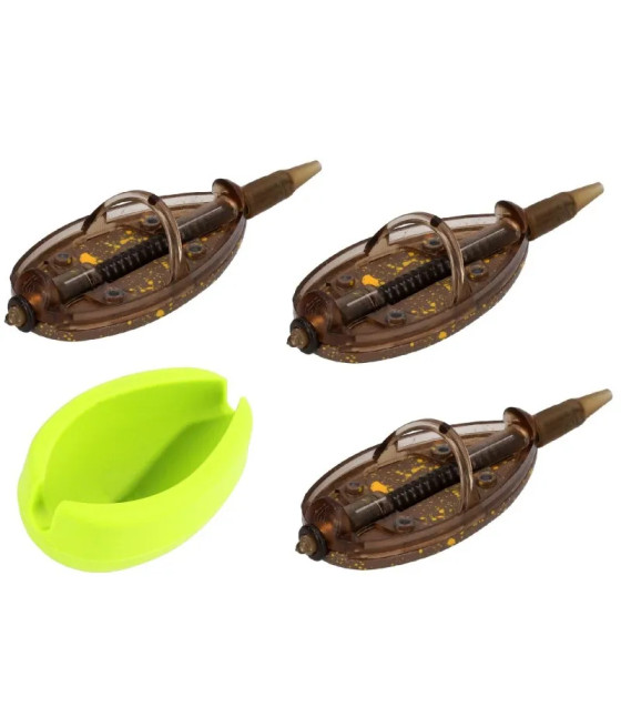 Mikado Zestaw Podajnik Koszyk roz L Method Feeder Foremka+3x20g