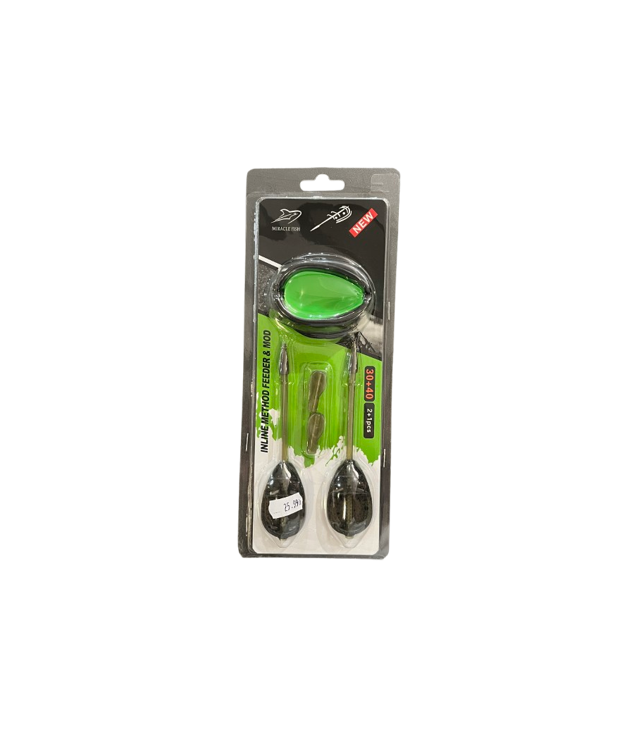 Zestaw Podajników Miracle Fish L 30+40g + Foremka Wyciskana Zestaw Podajników Miracle Fish L 30+40g + Foremka Wyciskana
