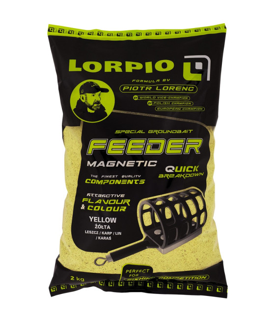 Zanęta Lorpio Feeder Magnetic YELLOW ŻÓŁTA 2kg LESZCZ/KARP/LIN/KARAŚ