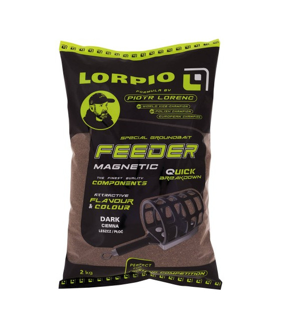 Zanęta Lorpio Feeder Magnetic DARK CIEMNA 2kg LESZCZ/PŁOĆ