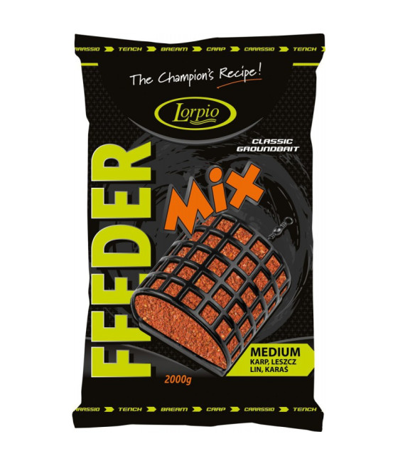 Zanęta Lorpio Feeder Mix MEDIUM 2kg KARP/LESZCZ/LIN/KARAŚ