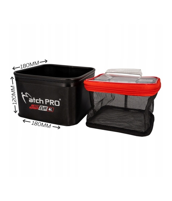 MatchPRO POJEMNIK Z SIATKĄ MPRO SYSTEM EVA 4L 18x18x12 cm