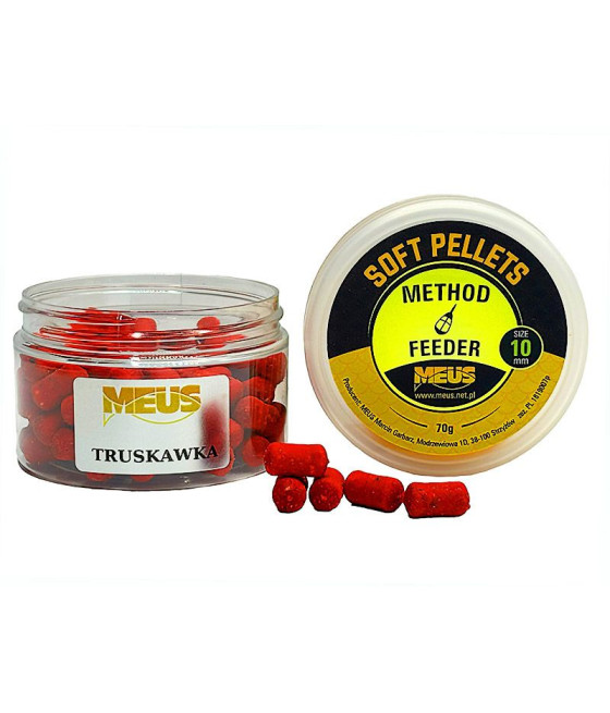 Soft Pellet 10mm TRUSKAWKA Pellet Haczykowy MEUS