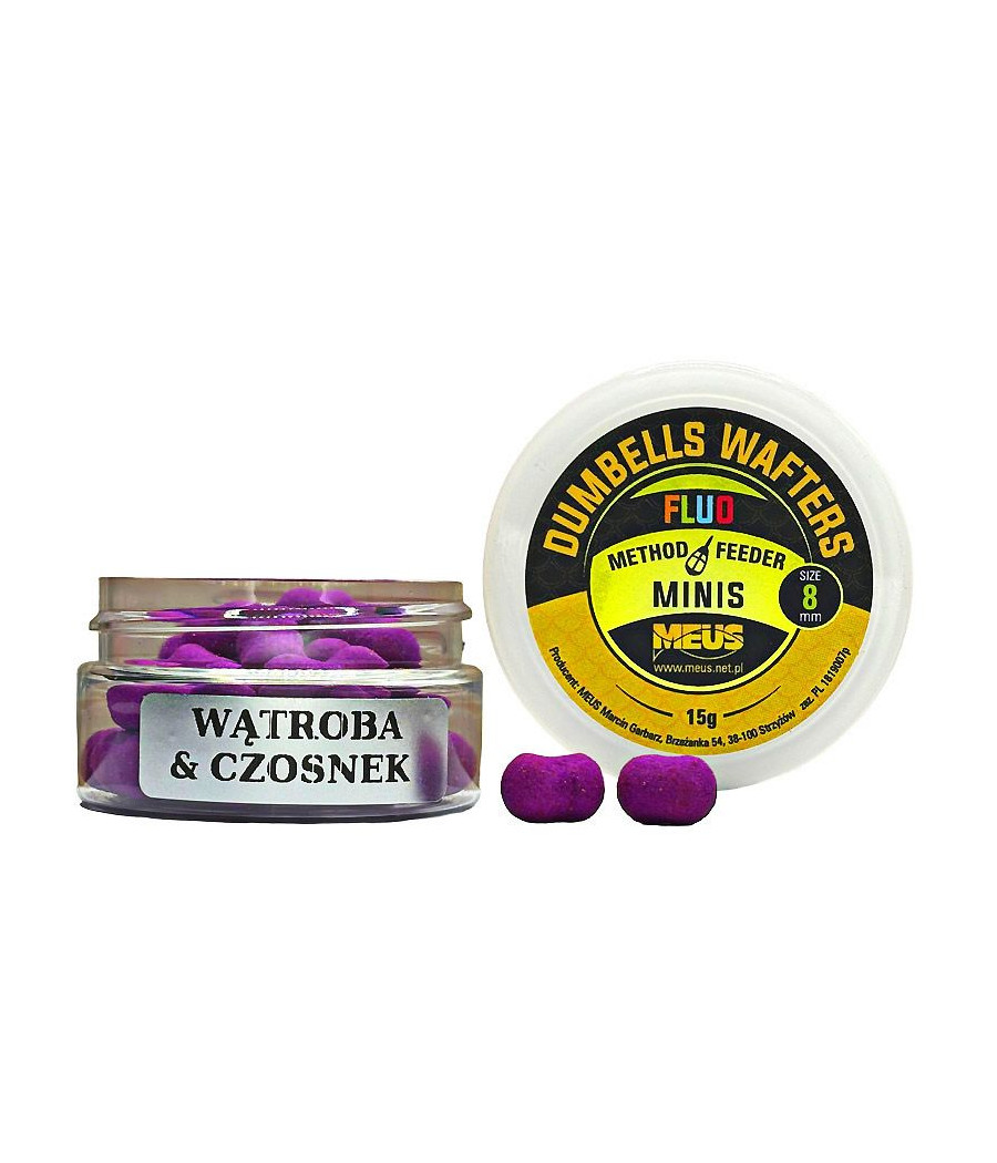 Kulki Dumbells Wafters WĄTROBA CZOSNEK 8mm MINIS MEUS Kulki Dumbells Wafters WĄTROBA CZOSNEK 8mm MINIS MEUS