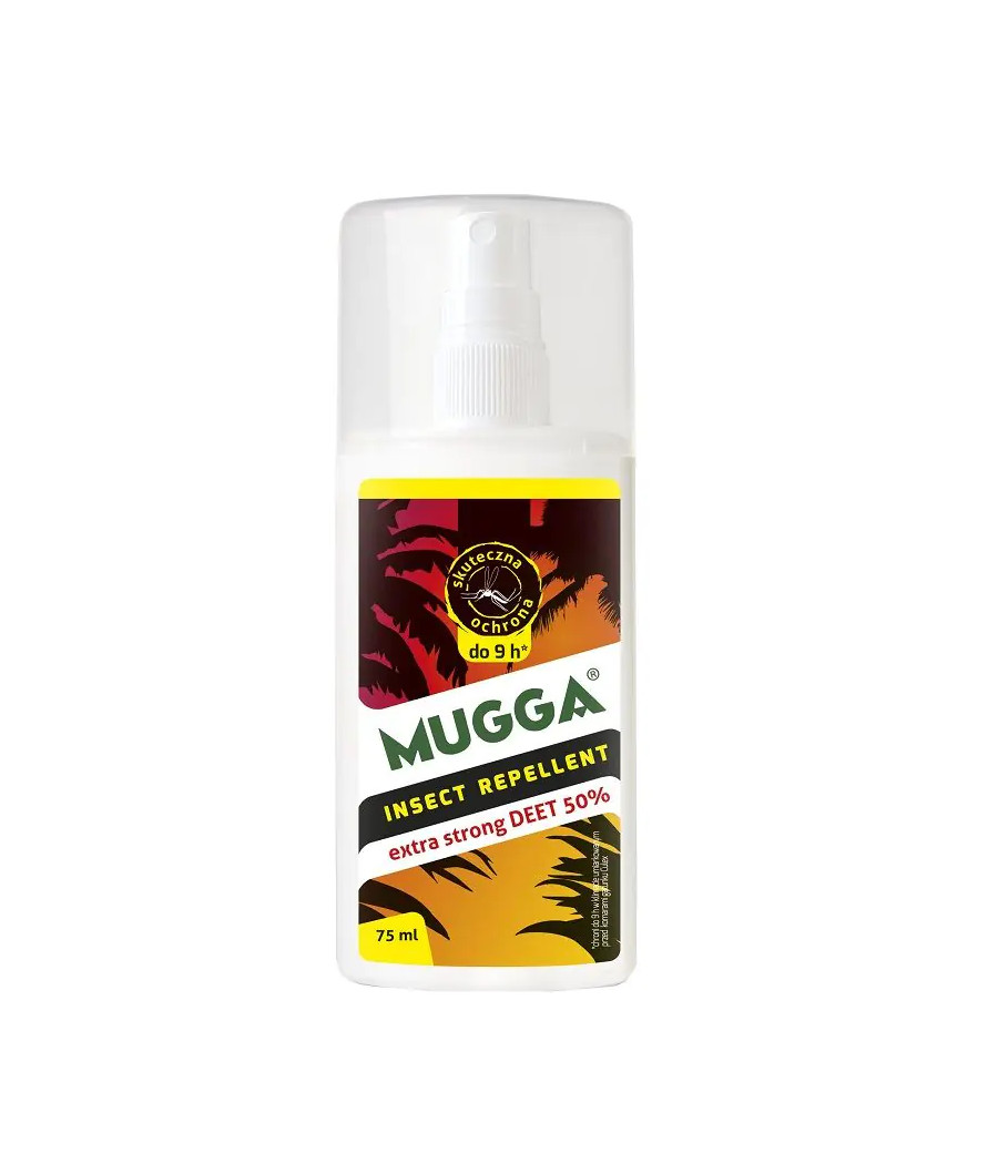 MUGGA STRONG 50% DEET 75ml Spray na komary kleszcze MUGGA STRONG 50% DEET 75ml Spray na komary kleszcze