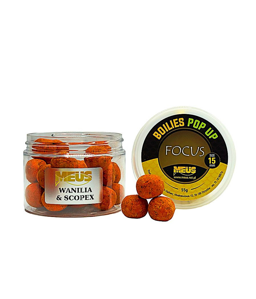 Kulki Haczykowe Pop Up 15mm WANILIA SCOPEX MEUS Focus