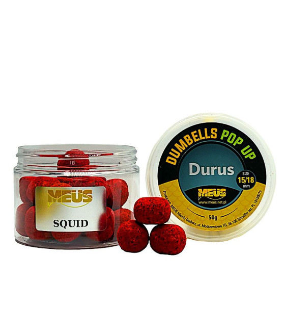 Kulki Dumbellsy Haczykowe 15/18mm SQUID KAŁAMARNICA Pop-Up Durus MEUS