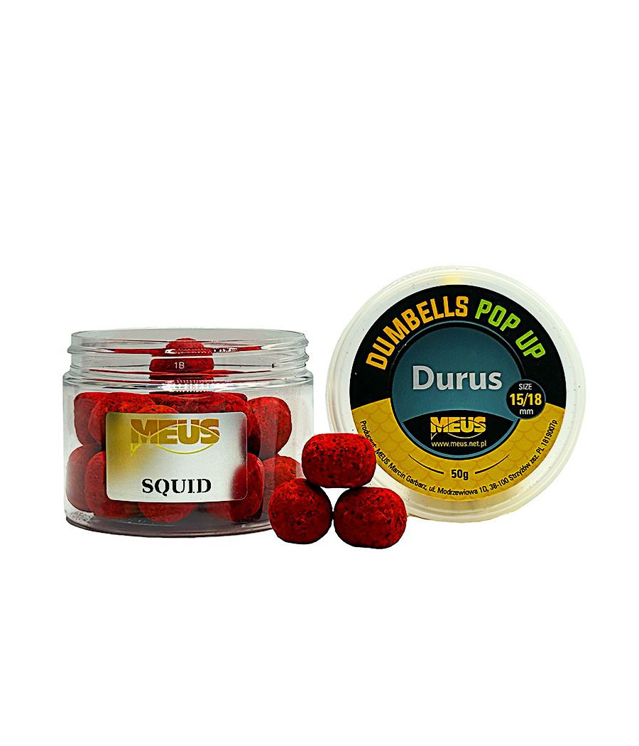 Kulki Dumbellsy Haczykowe 15/18mm SQUID KAŁAMARNICA Pop-Up Durus MEUS Kulki Dumbellsy Haczykowe 15/18mm SQUID KAŁAMARNICA Pop-Up Durus MEUS