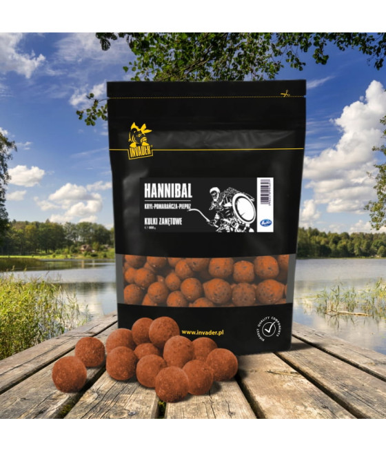 Kulki Zanętowe 14mm Hannibal - Kryl /Pomarańcza/ Pieprz - 0,8 kg INVADER Kulki Zanętowe 14mm Hannibal - Kryl /Pomarańcza/ Pieprz - 0,8 kg INVADER