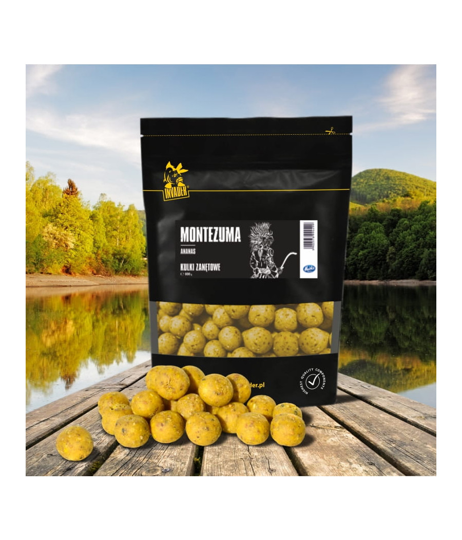 Kulki Zanętowe 14mm Montezuma - Ananas - 0,8 kg INVADER