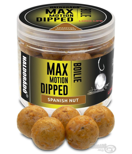 Kulki proteinowe Haldorado Max Motion Dipped Boilie 20mm Hiszpański Orzech Laskowy