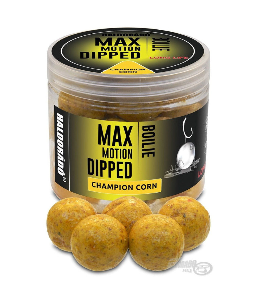 Kulki proteinowe Haldorado Max Motion Dipped Boilie 20mm Champion Corn Kukurydza Kulki proteinowe Haldorado Max Motion Dipped Boilie 20mm Champion Corn Kukurydza