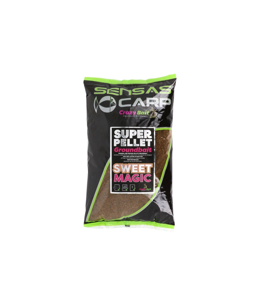 Zanęta SENSAS Super Pellet Magic Sweet Groundbait 1kg Zanęta SENSAS Super Pellet Magic Sweet Groundbait 1kg