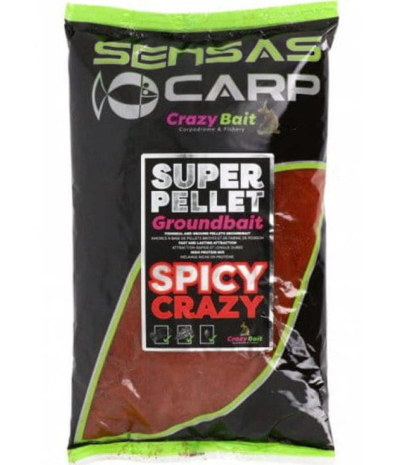 Zanęta SENSAS Super Pellet Spicy Crazy Groundbait 1kg