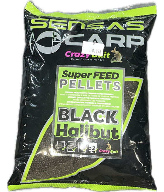 Micro Pellet Black Halibut Super Feed 2mm 700g
