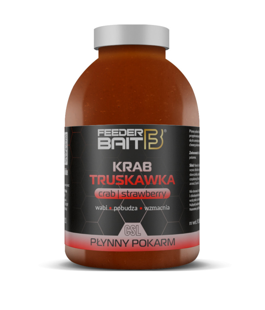 Zalewa Booster CRAB STRAWBERRY Krab Truskawka 250ml Płynny Pokarm FEEDER BAIT Zalewa Booster CRAB STRAWBERRY Krab Truskawka 250ml Płynny Pokarm FEEDER BAIT