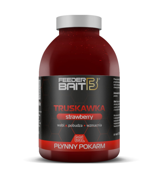 Zalewa Booster STRAWBERRY TRUSKAWKA 250ml Płynny Pokarm FEEDER BAIT