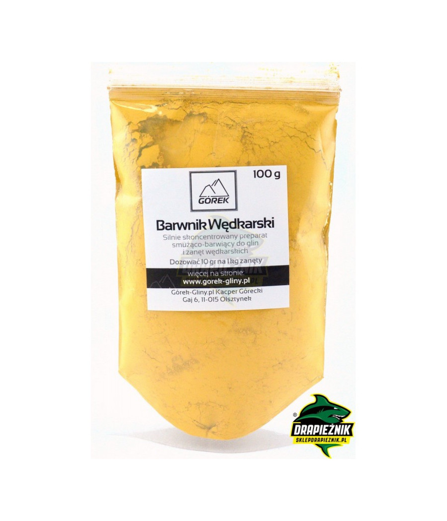 Barwnik wędkarski Górek 100g - ŻÓŁTY Barwnik wędkarski Górek 100g - ŻÓŁTY
