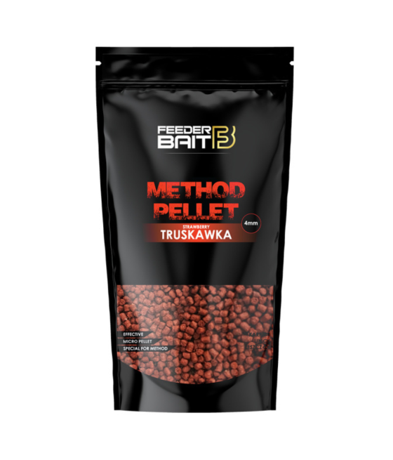 Pellet 4mm FEEDER BAIT 800g - Truskawka