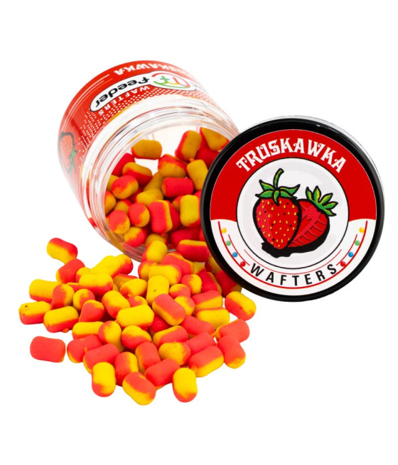 KULKI MAGIC FEEDER TRUSKAWKA WAFTERS DUMBELLS 7mm RÓŻOWO-ŻÓŁTE