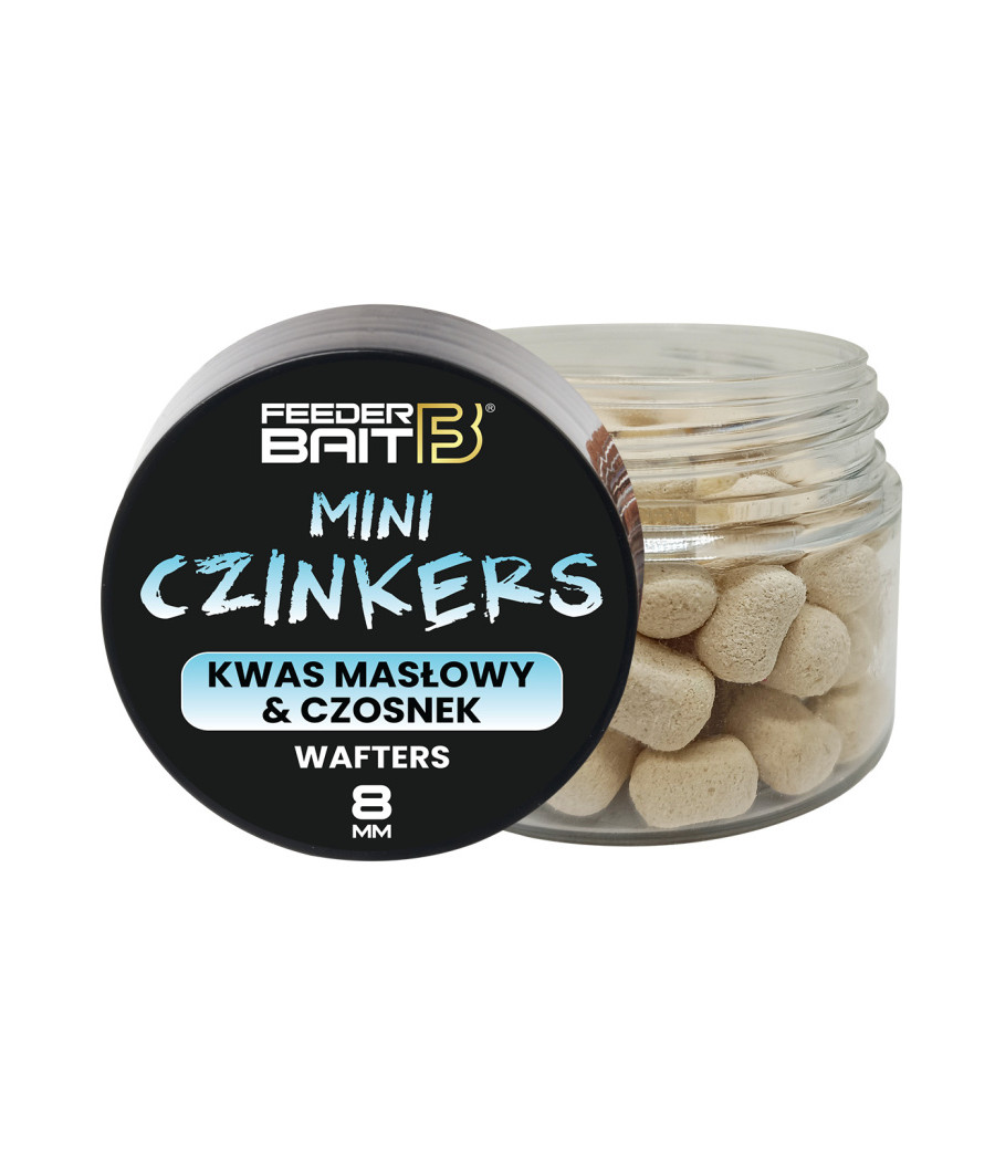 KULKI MINI CZINKERS KWAS MASŁOWY & CZOSNEK WAFTERS 8mm Feeder Bait KULKI MINI CZINKERS KWAS MASŁOWY & CZOSNEK WAFTERS 8mm Feeder Bait