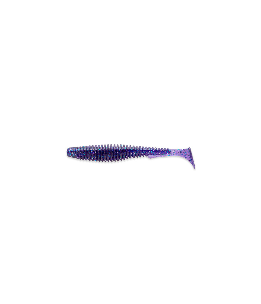 GUMA U-Shad 4" 101mm, KOLOR 060 - Dark Violet/Peacock & Silver FISHUP 1SZT